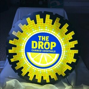The Drop Canned Cocktails Sign